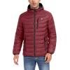 imageLittle Donkey Andy Mens Packable Puffer Jacket Lightweight Hooded Windproof Winter Coat with Recycled InsulationDark Red