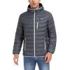 imageLittle Donkey Andy Mens Packable Puffer Jacket Lightweight Hooded Windproof Winter Coat with Recycled InsulationGrey