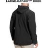 imageLittle Donkey Andy Mens Rain Hiking Jackets Waterproof Windproof Breathable Shell Coats Travel FishingNew Black