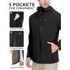 imageLittle Donkey Andy Mens Rain Hiking Jackets Waterproof Windproof Breathable Shell Coats Travel FishingNew Black