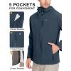 imageLittle Donkey Andy Mens Rain Hiking Jackets Waterproof Windproof Breathable Shell Coats Travel FishingNew Deep Blue