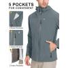 imageLittle Donkey Andy Mens Rain Hiking Jackets Waterproof Windproof Breathable Shell Coats Travel FishingNew Deep Grey