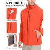 imageLittle Donkey Andy Mens Rain Hiking Jackets Waterproof Windproof Breathable Shell Coats Travel FishingNew Orange