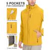 imageLittle Donkey Andy Mens Rain Hiking Jackets Waterproof Windproof Breathable Shell Coats Travel FishingNew Yellow