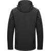 imageLittle Donkey Andy Mens Warm Sherpa Lined Winter Softshell Jacket Windproof Mountain Ski Snow Coat with Removable HoodBlack
