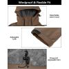 imageLittle Donkey Andy Mens Warm Sherpa Lined Winter Softshell Jacket Windproof Mountain Ski Snow Coat with Removable HoodBrown