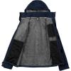 imageLittle Donkey Andy Mens Warm Sherpa Lined Winter Softshell Jacket Windproof Mountain Ski Snow Coat with Removable HoodDark Blue
