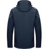 imageLittle Donkey Andy Mens Warm Sherpa Lined Winter Softshell Jacket Windproof Mountain Ski Snow Coat with Removable HoodDark Blue