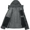 imageLittle Donkey Andy Mens Warm Sherpa Lined Winter Softshell Jacket Windproof Mountain Ski Snow Coat with Removable HoodGrey