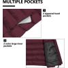 imageLittle Donkey Andy Womens Lightweight Puffer Vest Outerwear Winter Warm Sleeveless Jacket for Casual Travel Golf Hiking4 Dark Red