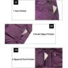 imageLittle Donkey Andy Womens Warm Puffer Jacket Windproof Lightweiht Hooded Winter Coat Hiking TravelDark Purple