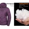 imageLittle Donkey Andy Womens Warm Puffer Jacket Windproof Lightweiht Hooded Winter Coat Hiking TravelDark Purple