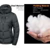 imageLittle Donkey Andy Womens Warm Puffer Jacket Windproof Lightweiht Hooded Winter Coat Hiking TravelSteel Grey