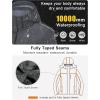 imageLittle Donkey Andy Womens Waterproof Ski Snowboarding Jacket Windproof Warm Coat with Detachable HoodBlack