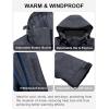 imageLittle Donkey Andy Womens Waterproof Ski Snowboarding Jacket Windproof Warm Coat with Detachable HoodBlack Heather