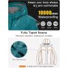 imageLittle Donkey Andy Womens Waterproof Ski Snowboarding Jacket Windproof Warm Coat with Detachable HoodBlue Grass Heather