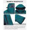 imageLittle Donkey Andy Womens Waterproof Ski Snowboarding Jacket Windproof Warm Coat with Detachable HoodBlue Grass Heather