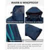imageLittle Donkey Andy Womens Waterproof Ski Snowboarding Jacket Windproof Warm Coat with Detachable HoodBlue Heather