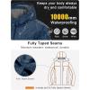 imageLittle Donkey Andy Womens Waterproof Ski Snowboarding Jacket Windproof Warm Coat with Detachable HoodBlue Heather