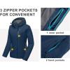 imageLittle Donkey Andy Womens Waterproof Ski Snowboarding Jacket Windproof Warm Coat with Detachable HoodBlue Heather