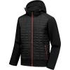 imageLittle Donkey Andy Mens Lightweight Insulated Hybrid Jacket for Hiking Running Ski Thermal Warm with Removable HoodBlack