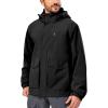 imageLittle Donkey Andy Mens Rain Jacket with Lining Detachable Hooded Waterproof Jackets Lightweight Windbreaker Outdoor HikingBlack