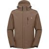 imageLittle Donkey Andy Mens Warm Sherpa Lined Winter Softshell Jacket Windproof Mountain Ski Snow Coat with Removable HoodBrown