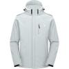 imageLittle Donkey Andy Mens Warm Sherpa Lined Winter Softshell Jacket Windproof Mountain Ski Snow Coat with Removable HoodLight Gray