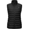 imageLittle Donkey Andy Womens Lightweight Warm Puffer Golf Vest Thermal Winter Sleeveless Jacket for Hiking Travel CasualB1 Jet Black