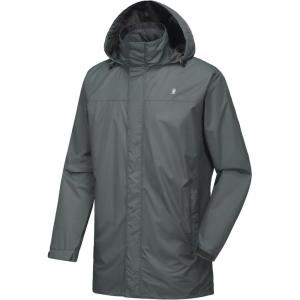 imageLittle Donkey Andy Mens Highperformance Waterproof Rain Jacket Ultra Lightweight Rain Shell for HikingGolfTravelE3gray