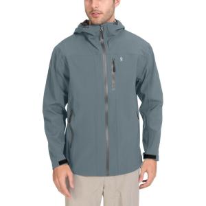 imageLittle Donkey Andy Mens Rain Hiking Jackets Waterproof Windproof Breathable Shell Coats Travel FishingNew Deep Grey