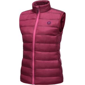 imageLittle Donkey Andy Womens Lightweight Puffer Vest Outerwear Winter Warm Sleeveless Jacket for Casual Travel Golf Hiking6 Fuchsia Purple