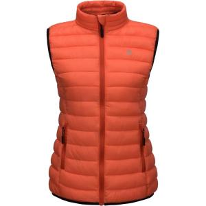 imageLittle Donkey Andy Womens Lightweight Warm Puffer Golf Vest Thermal Winter Sleeveless Jacket for Hiking Travel CasualB5 Vibrant Orange