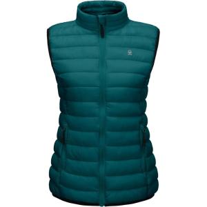 imageLittle Donkey Andy Womens Lightweight Warm Puffer Golf Vest Thermal Winter Sleeveless Jacket for Hiking Travel CasualB7 Viridian Green