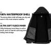 imageLittle Donkey Andy Mens 3 in 1 Winter Ski Jacket Warm Fleece Liner Jacket Waterproof Windproof Snow Coat ampamp Detachable HoodBlackBlack