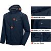 imageLittle Donkey Andy Mens 3 in 1 Winter Ski Jacket Warm Fleece Liner Jacket Waterproof Windproof Snow Coat ampamp Detachable HoodBlueBlue