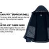 imageLittle Donkey Andy Mens 3 in 1 Winter Ski Jacket Warm Fleece Liner Jacket Waterproof Windproof Snow Coat ampamp Detachable HoodBlueBlue