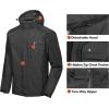 imageLittle Donkey Andy Mens 3 in 1 Winter Ski Jacket Warm Fleece Liner Jacket Waterproof Windproof Snow Coat ampamp Detachable HoodGreyBlack