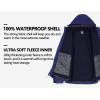 imageLittle Donkey Andy Mens 3 in 1 Winter Ski Jacket Warm Fleece Liner Jacket Waterproof Windproof Snow Coat ampamp Detachable HoodNavyBlack