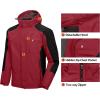 imageLittle Donkey Andy Mens 3 in 1 Winter Ski Jacket Warm Fleece Liner Jacket Waterproof Windproof Snow Coat ampamp Detachable HoodRubyBlack