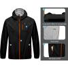 imageLittle Donkey Andy Mens Cycling Stretch Rain Jacket with Hood Windproof and Waterproof Ultralight WindbreakerPackableUpgradeblack