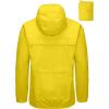 imageLittle Donkey Andy Mens Cycling Stretch Rain Jacket with Hood Windproof and Waterproof Ultralight WindbreakerPackableUpgradeempire Yellow