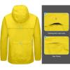 imageLittle Donkey Andy Mens Cycling Stretch Rain Jacket with Hood Windproof and Waterproof Ultralight WindbreakerPackableUpgradeempire Yellow