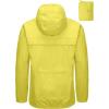 imageLittle Donkey Andy Mens Cycling Stretch Rain Jacket with Hood Windproof and Waterproof Ultralight WindbreakerPackableUpgradelemon
