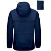 imageLittle Donkey Andy Mens Cycling Stretch Rain Jacket with Hood Windproof and Waterproof Ultralight WindbreakerPackableUpgradenavy