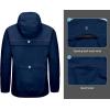 imageLittle Donkey Andy Mens Cycling Stretch Rain Jacket with Hood Windproof and Waterproof Ultralight WindbreakerPackableUpgradenavy
