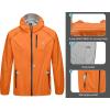 imageLittle Donkey Andy Mens Cycling Stretch Rain Jacket with Hood Windproof and Waterproof Ultralight WindbreakerPackableUpgradeorange