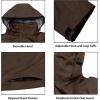 imageLittle Donkey Andy Mens Highperformance Waterproof Rain Jacket Ultra Lightweight Rain Shell for HikingGolfTravelB9brownBrown