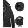 imageLittle Donkey Andy Mens Lightweight Windbreaker Jacket Removable Hooded Windproof Coat for Running Hiking GolfBlack