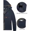 imageLittle Donkey Andy Mens Lightweight Windbreaker Jacket Removable Hooded Windproof Coat for Running Hiking GolfDeep Blue